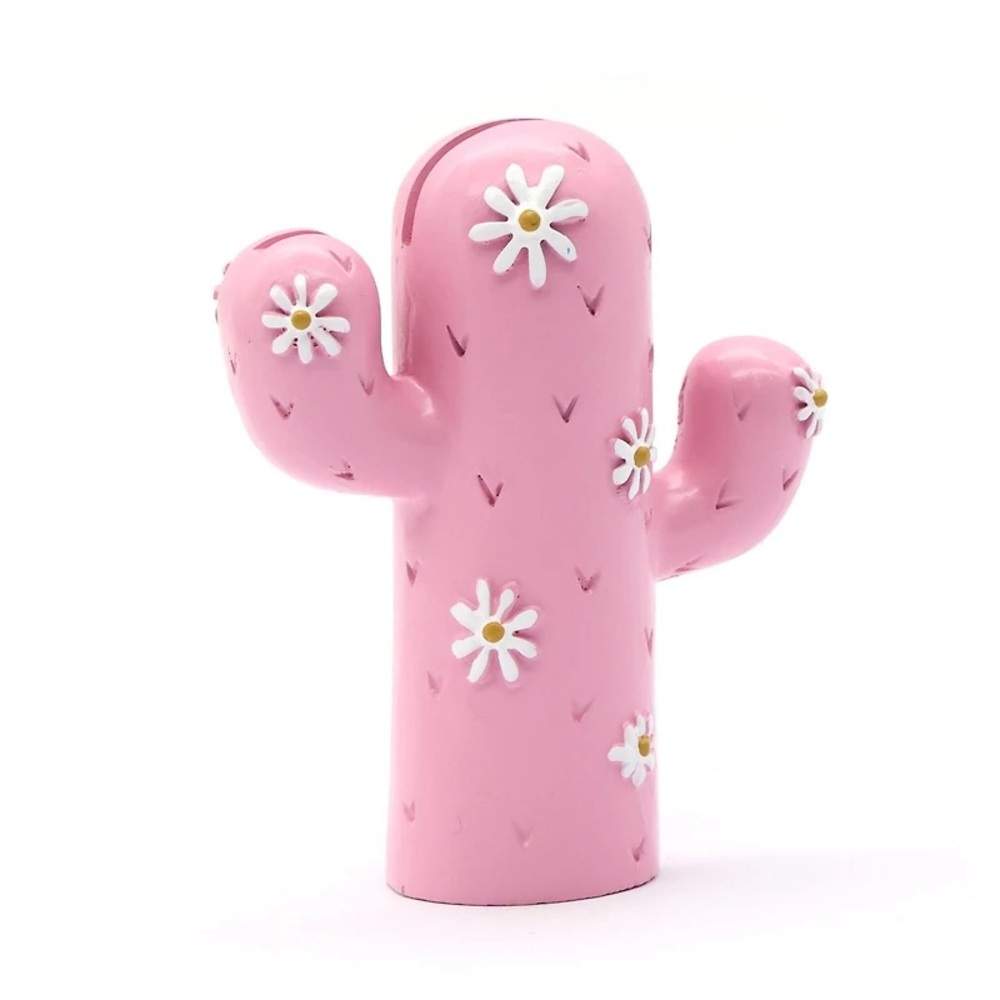 Pink Cactus Picture / Card Holder, Home Decor